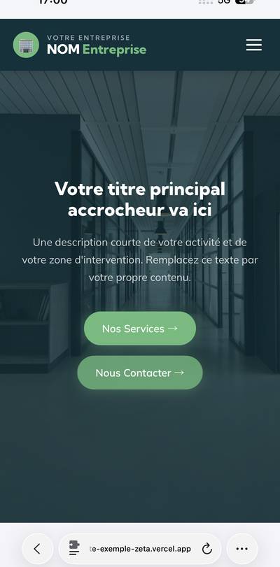 Template Entreprise — Services